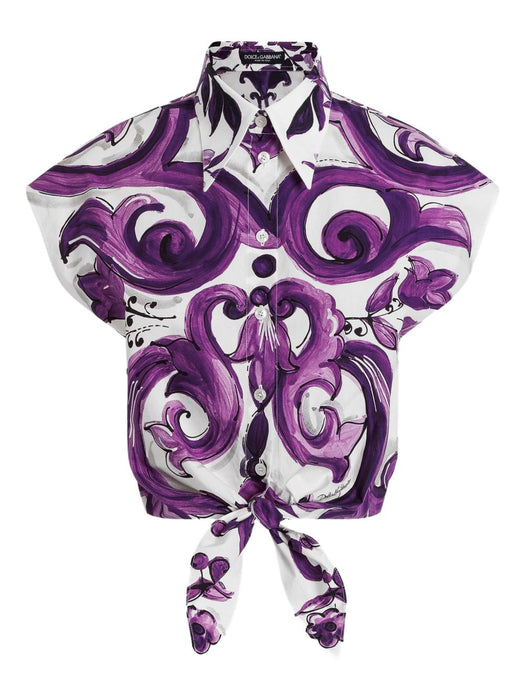 graphic-print cotton shirt F5T53T HH5ENIP3TN DOLCE & GABBANA 