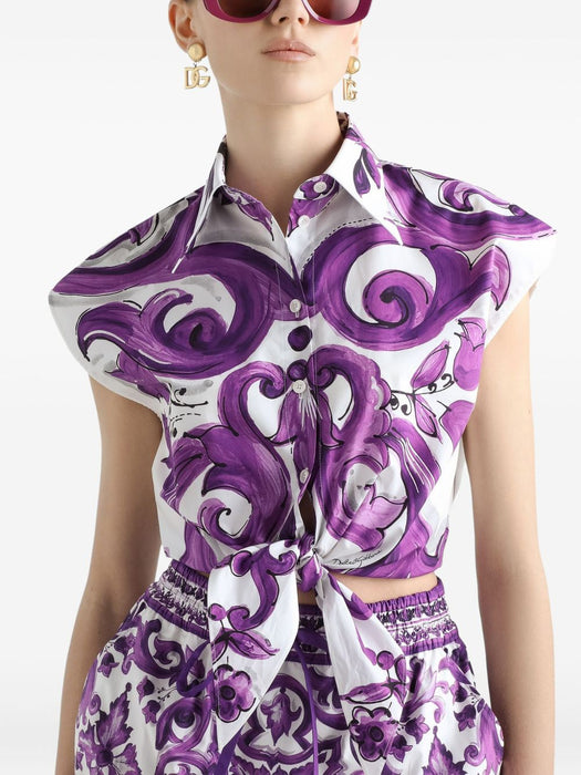 graphic-print cotton shirt F5T53T HH5ENIP3TN DOLCE & GABBANA 