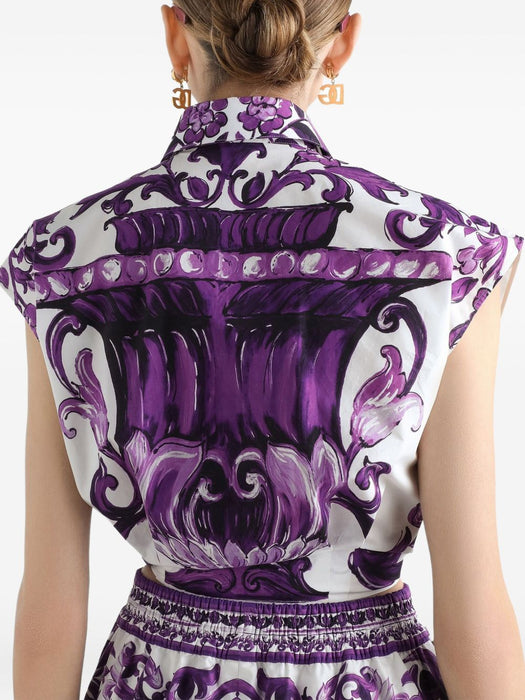graphic-print cotton shirt F5T53T HH5ENIP3TN DOLCE & GABBANA 