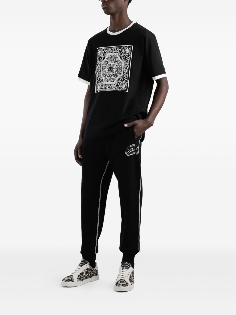 graphic-print cotton t-shirt G8ST2Z G7O9TN0000 DOLCE & GABBANA 