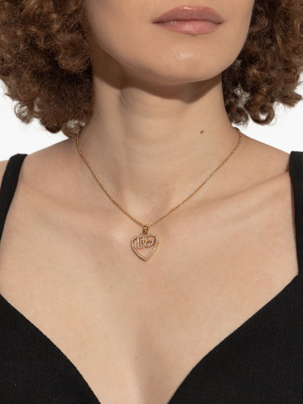 logo-pendant crystal-embellished necklace WNR8S7 W1111ZOO00 DOLCE & GABBANA 