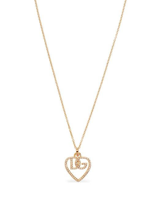logo-pendant crystal-embellished necklace WNR8S7 W1111ZOO00 DOLCE & GABBANA 