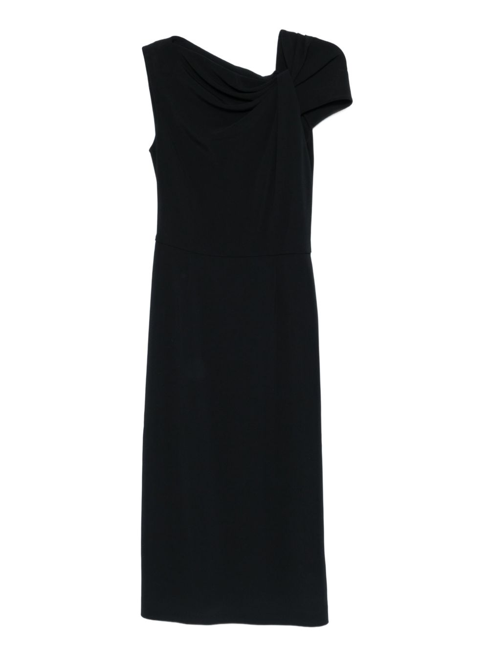 draped-detail one-shoulder midi dress BW22MV164K001 001 GIVENCHY 