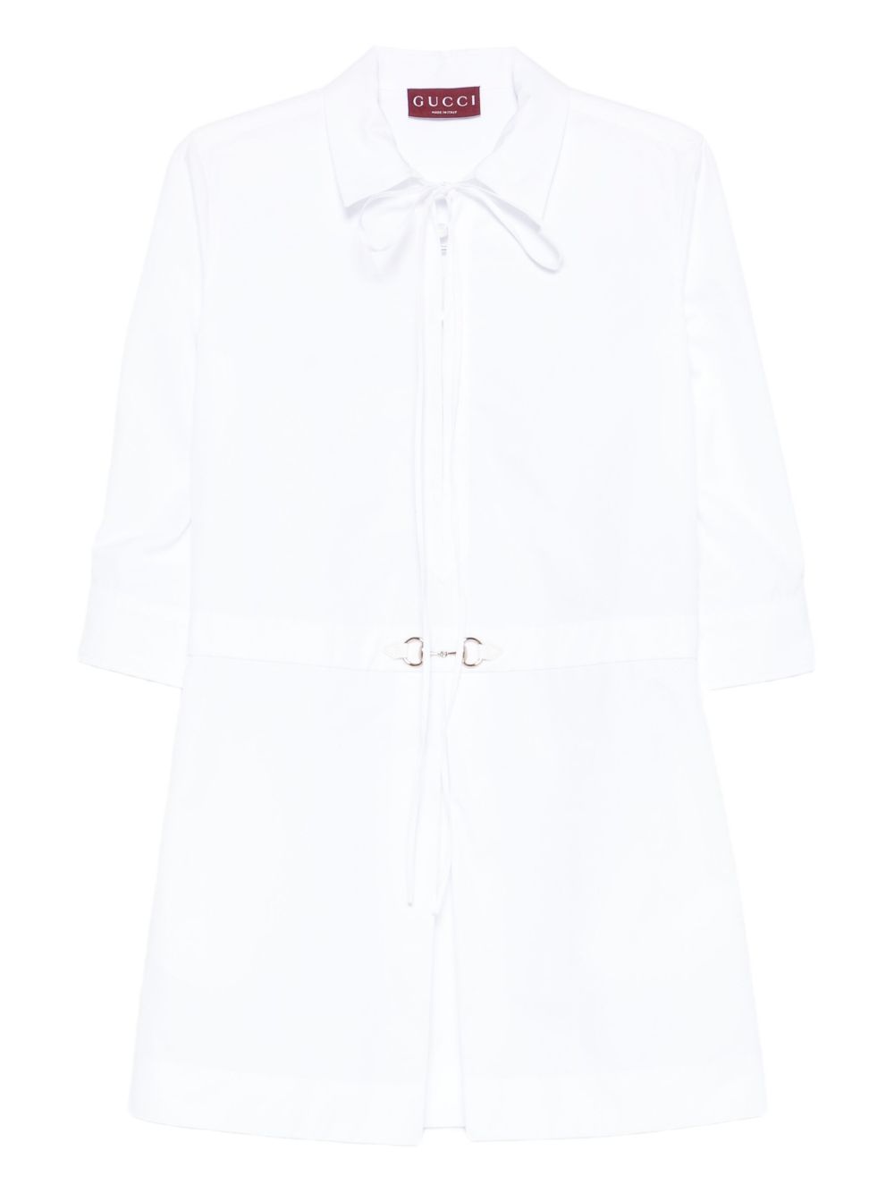 Horsebit-detail poplin dress 832066 Z8B119000 GUCCI 