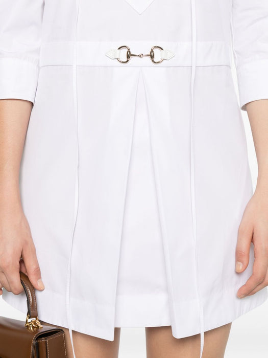 Horsebit-detail poplin dress 832066 Z8B119000 GUCCI 