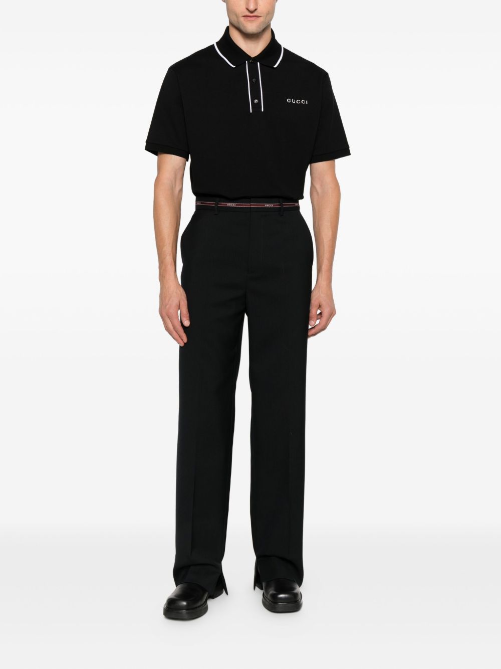 selvedge-detail wool trousers 832544 Z7AQV4668 GUCCI 