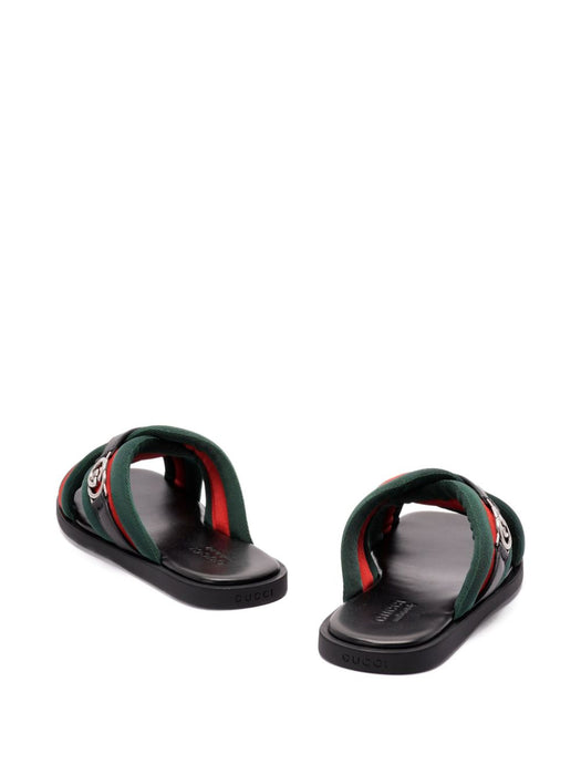 Maverik Web-striped cross-strap sandals 838084 HAAHH8449 GUCCI 