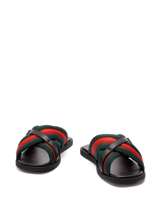 Maverik Web-striped cross-strap sandals 838084 HAAHH8449 GUCCI 