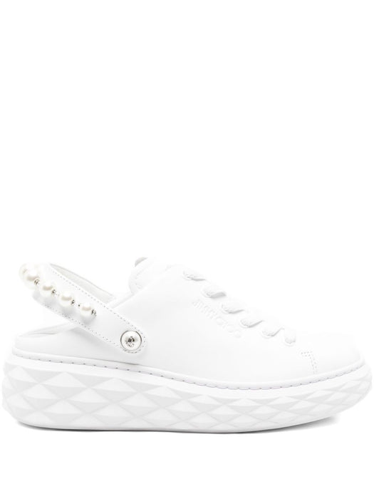 50mm pearl-slingback platform sneakers DIAMOND MAXI/PEARL NQK V WHITE/WHITE JIMMY CHOO 