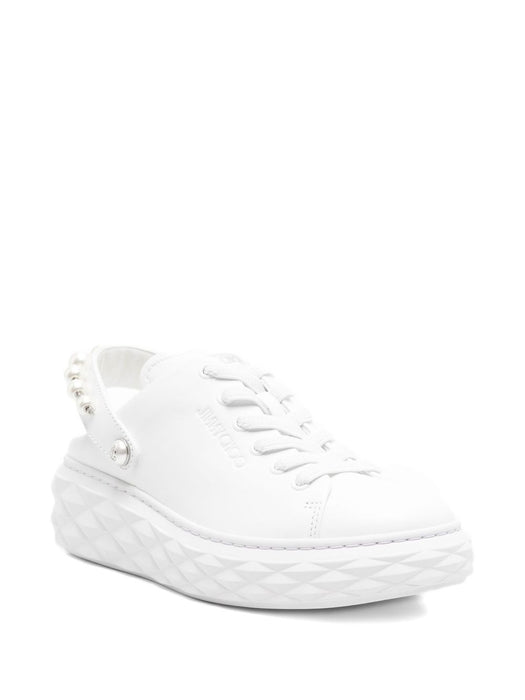 50mm pearl-slingback platform sneakers DIAMOND MAXI/PEARL NQK V WHITE/WHITE JIMMY CHOO 