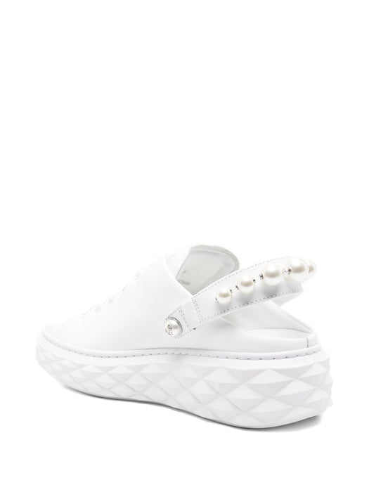 50mm pearl-slingback platform sneakers DIAMOND MAXI/PEARL NQK V WHITE/WHITE JIMMY CHOO 