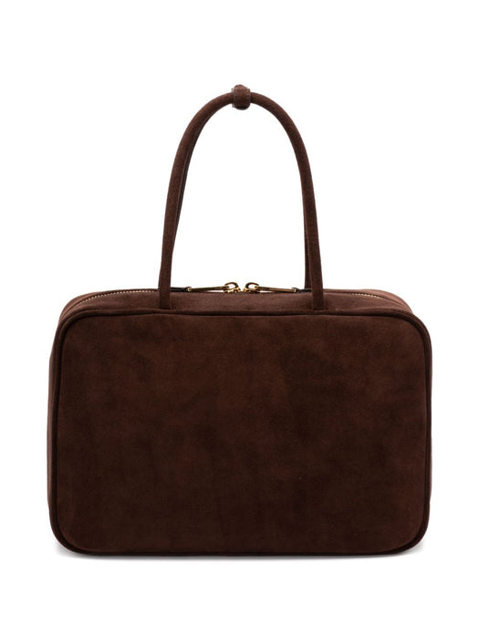 Beau logo-debossed suede bag 5BB117 V MON 2CSSF0003 MIU MIU 