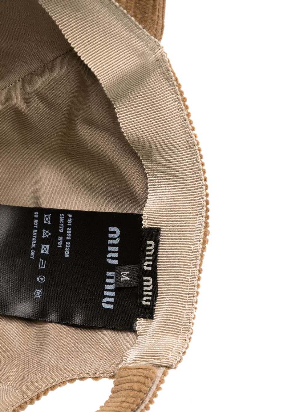 logo-appliqué corduroy baseball cap 5HC179 2F81F0401 MIU MIU 
