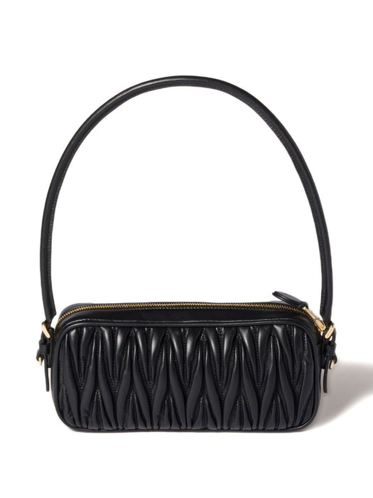 matelassé leather mini bag<BR/><BR/> 5NE024 AFPPF0002 MIU MIU 