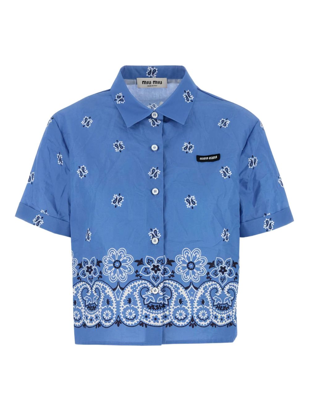 paisley-print poplin shirt MK1951 S OOO 17XXF061M MIU MIU 