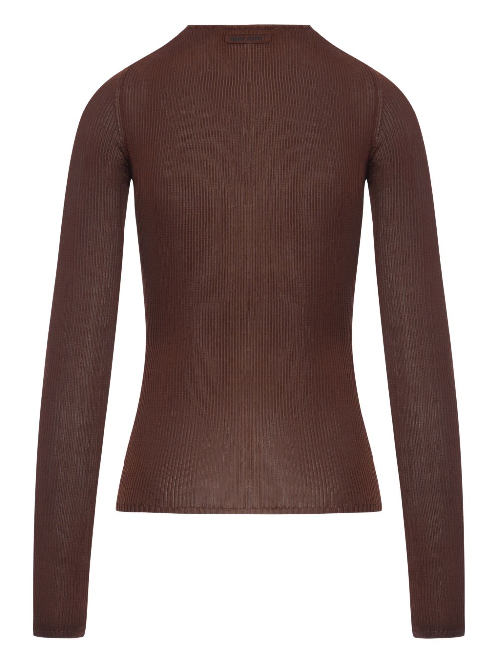 ribbed long-sleeve T-shirt MML01B S OOO 18BQF0324 MIU MIU 