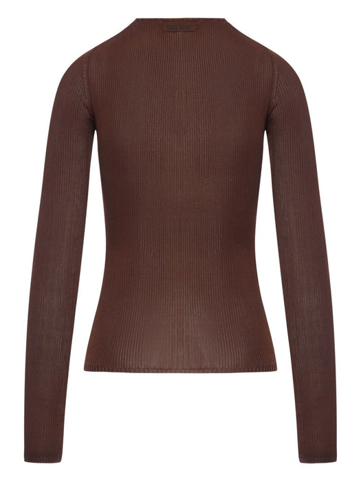 ribbed long-sleeve T-shirt MML01B S OOO 18BQF0324 MIU MIU 