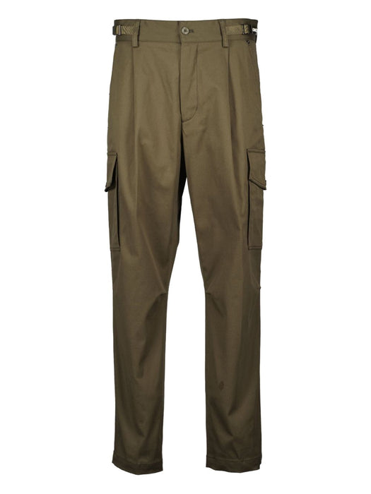 pleated logo patch trousers K20912A00026 598R183C MONCLER 
