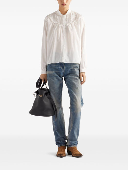 band-collar batiste shirt P458IR S OOO 17GLF0009 PRADA 