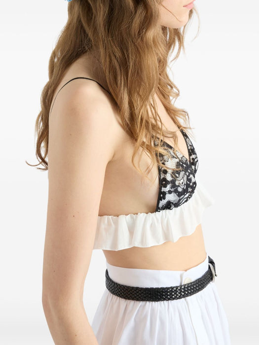 lace-panelling top P927N S OOO 17JOF0967 PRADA 