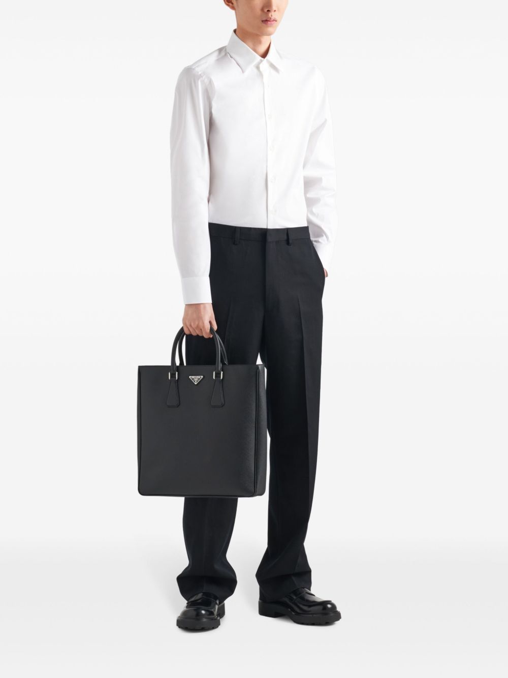 long-sleeve cotton shirt UCM608 S OOO 10HTF0009 PRADA 