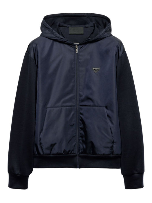 drawstring-hood zip-up jacket UJL56C S OOO 11JEF0QR3 PRADA 