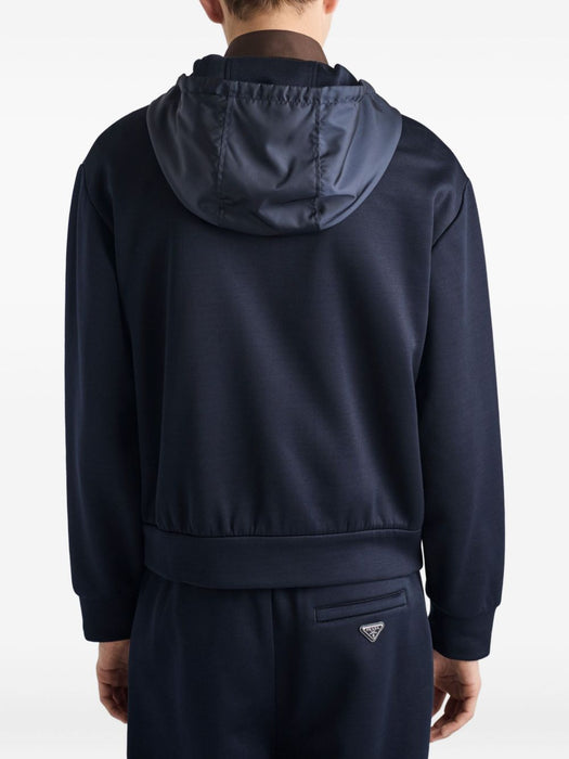 drawstring-hood zip-up jacket UJL56C S OOO 11JEF0QR3 PRADA 