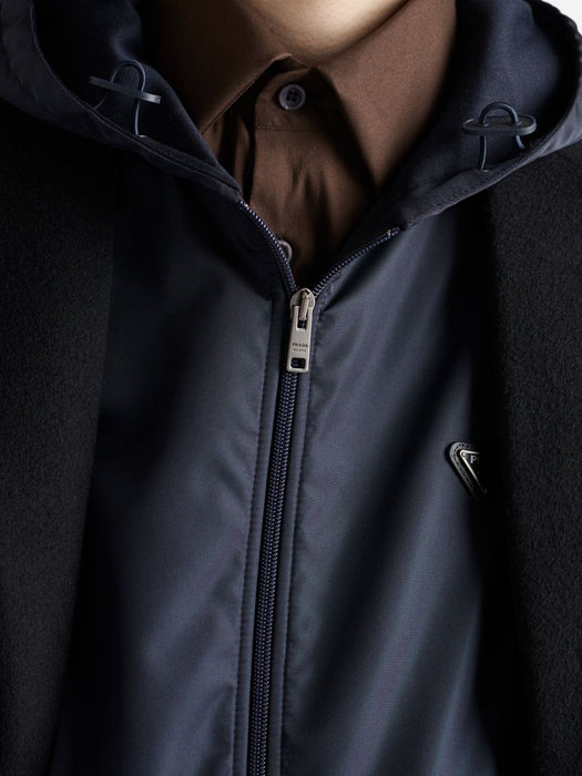 drawstring-hood zip-up jacket UJL56C S OOO 11JEF0QR3 PRADA 