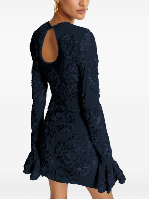 3D floral mesh mini dress 114218340 340 ROTATE 