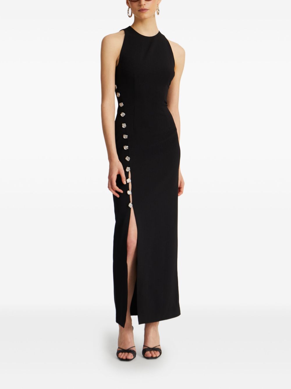 button-embellished midi dress 114517100 100 ROTATE 