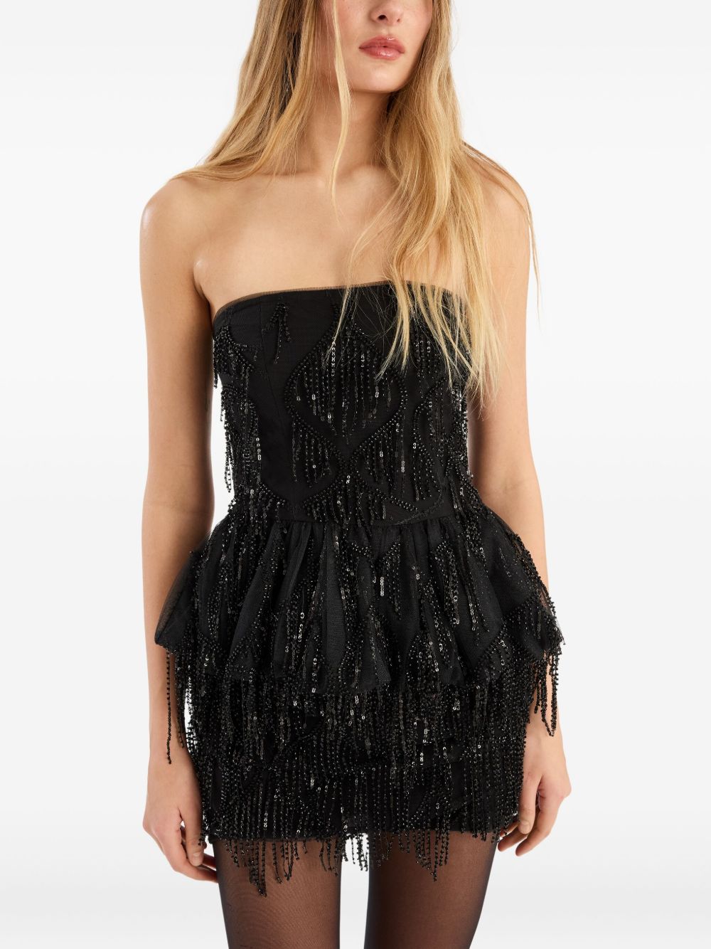 sequin-embellished peplum top<BR/><BR/><BR/><BR/><BR/><BR/><BR/><BR/> 114621100 100 ROTATE 