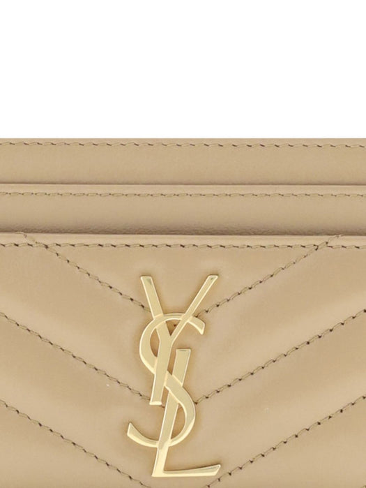 quilted logo cardholder 423291 AAA442357 SAINT LAURENT 