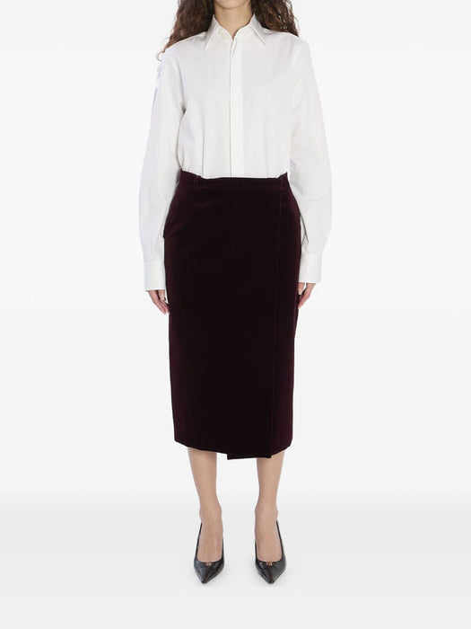 velvet midi skirt 826769 Y615W6500 SAINT LAURENT 