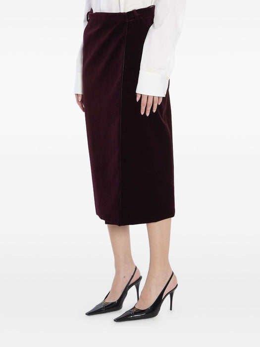 velvet midi skirt 826769 Y615W6500 SAINT LAURENT 