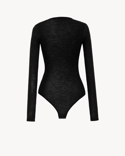 crewneck bodysuit in wool jersey<BR/><BR/><BR/><BR/><BR/><BR/><BR/><BR/><BR/><BR/><BR/><BR/><BR/><BR/> 841941 Y37ZV1000 SAINT LAURENT 