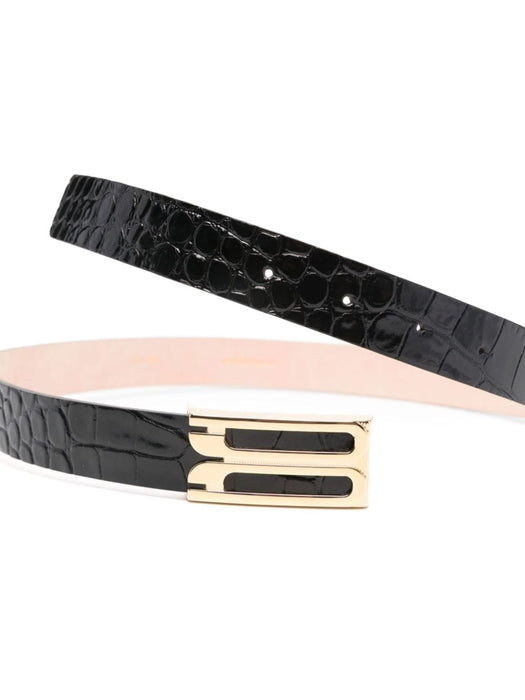 embossed-crocodile leather belt 1324ABL005786A 1 VICTORIA BECKHAM 