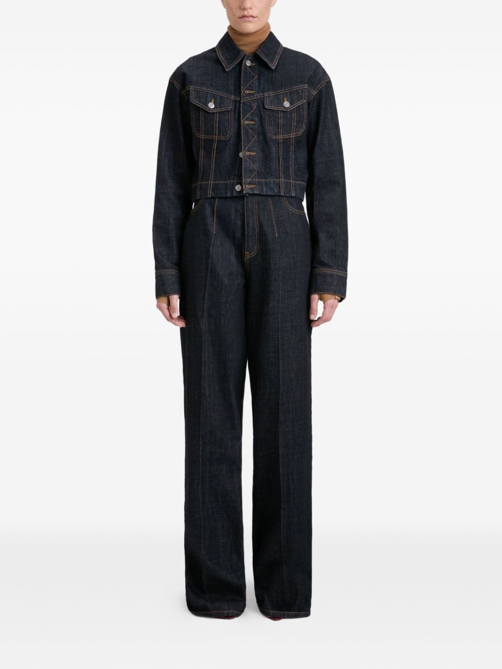button-fastening denim jacket 1325DJK006577A 8221 VICTORIA BECKHAM 