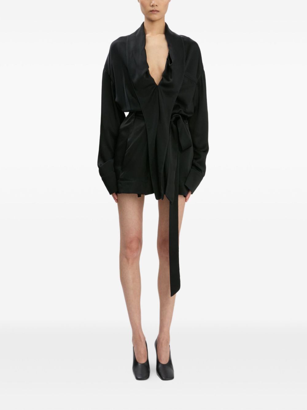 wrap-design mini dress<BR/><BR/> 1425WDR007032A 1 VICTORIA BECKHAM 