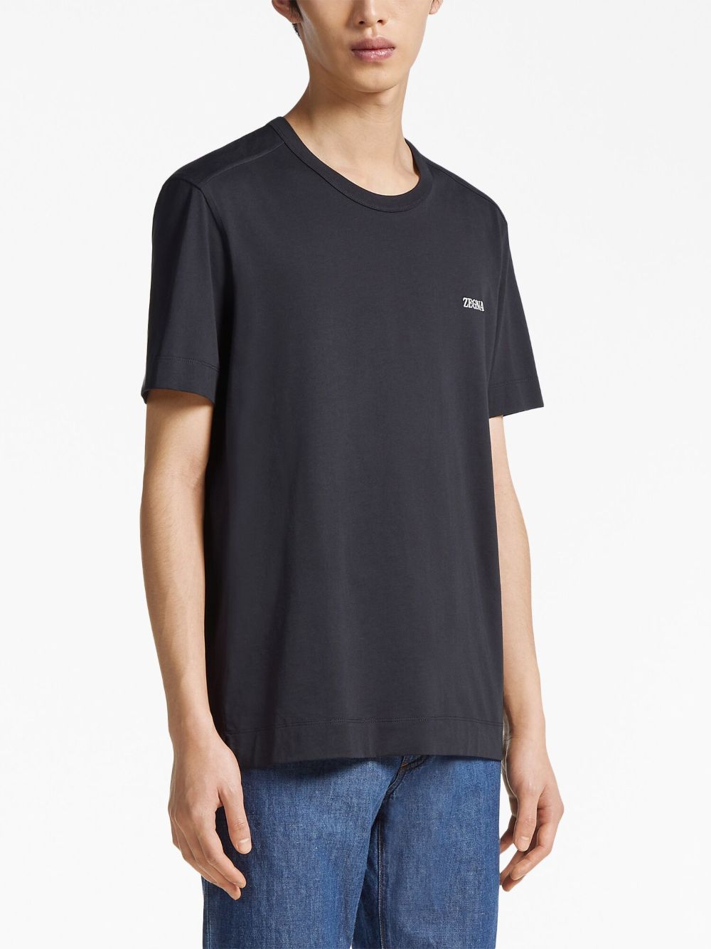 logo-embroidered cotton T-shirt E7360A5 B760B09 ZEGNA 