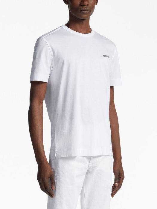 logo-embroidered cotton T-shirt E7360A5 B760N00 ZEGNA 