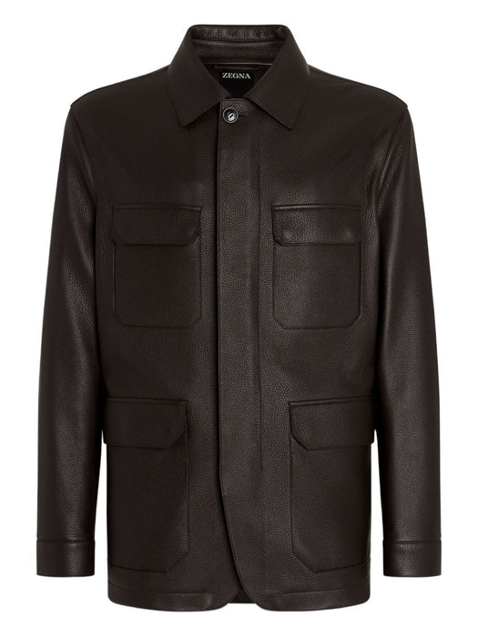 leather flap-pockets jacket UGPCEA2 G262M09 ZEGNA 