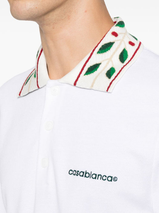 Logo-embroidered polo shirt M-PF26-JTP-499-01  CASABLANCA 