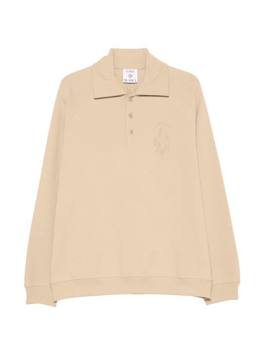 Embroidered raglan-sleeve polo shirt M-PF26-JTP-537-01  CASABLANCA 