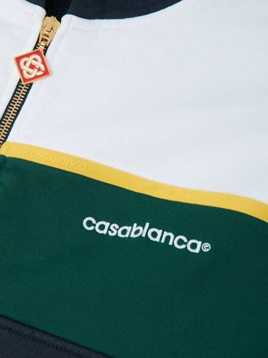 Panelled Zip-Up Hooded Sweatshirt M-PF26-JTP-545-01  CASABLANCA 