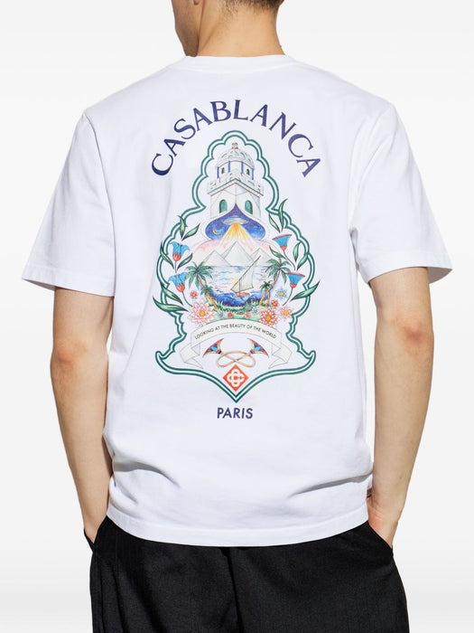 Hotel Emblem Short Sleeve T-Shirt M-PF26-JTS-001-01  CASABLANCA 