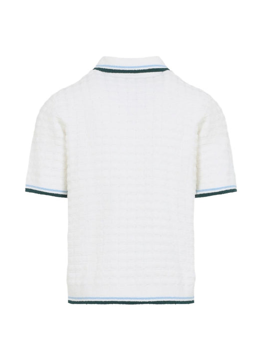 Bouclé Short Sleeve Polo Shirt M-PF26-KW-999-01  CASABLANCA 