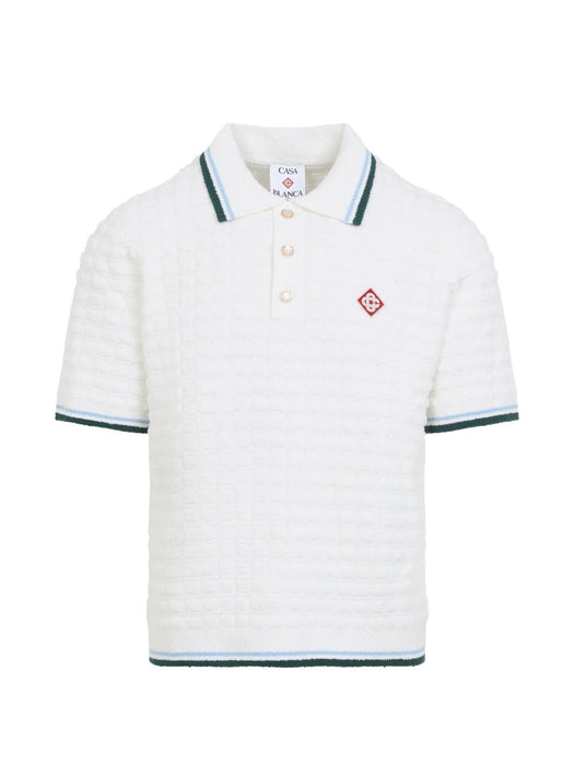 Bouclé Short Sleeve Polo Shirt M-PF26-KW-999-01  CASABLANCA 
