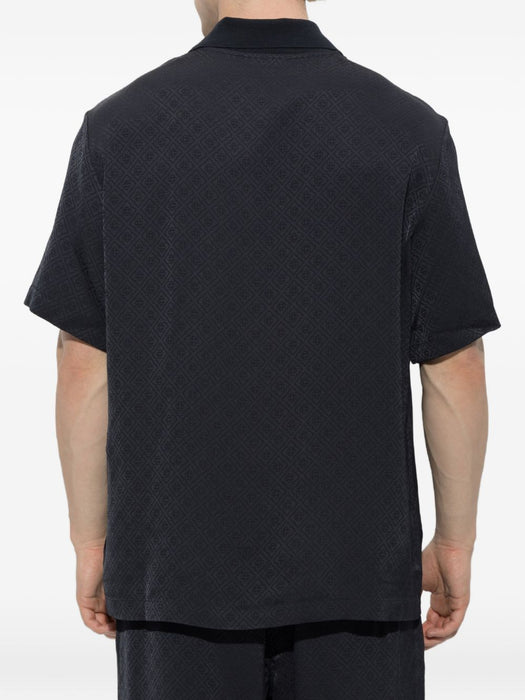 Dark navy knit collar short sleeve polo shirt M-PF26-SH-286-01  CASABLANCA 