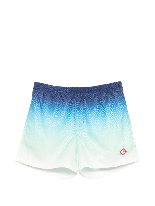 Blue & Green Gradient Jacquard Swim Shorts M-PF26-TR-224-01  CASABLANCA 