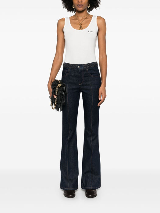 Logo tank top in jersey CH25SJH12180 101 CHLOÉ 